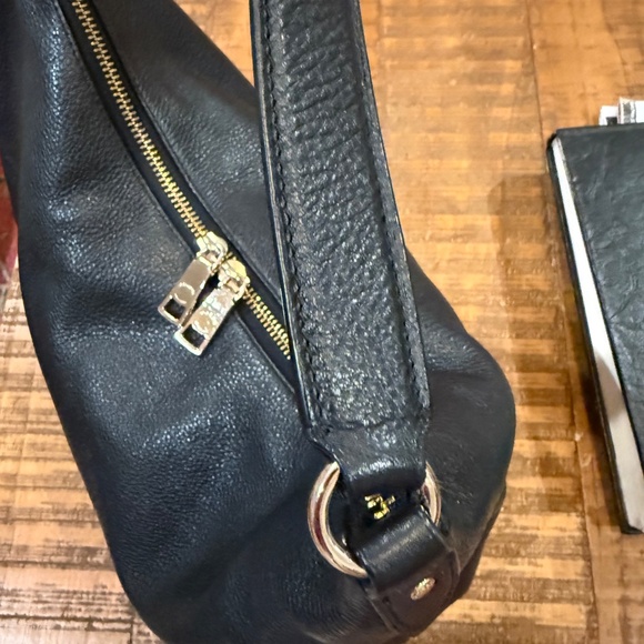Coach Black Leather Shoulder Bag with Gold Hardware - Picture 11 of 12